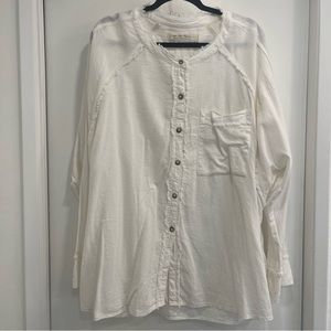 We the Free large white button down shirt. Worn 1x